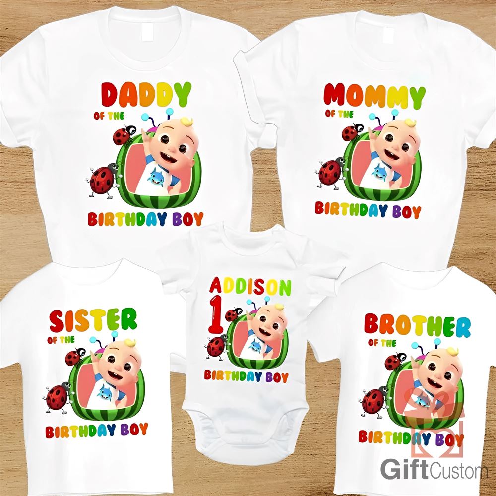 2nd Birthday Shirts Cocomelon Nursery Rhyme Birthday Shirt Rainbow Kids Birthday Shirt Any Age