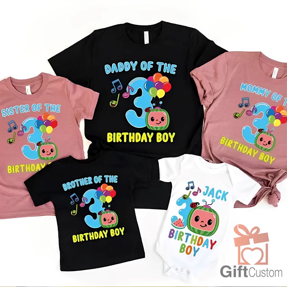 Coco-melon 2nd Birthday Shirts Personalized Cocomelon Family Shirts Cocomelon Party Family Matching Shirt