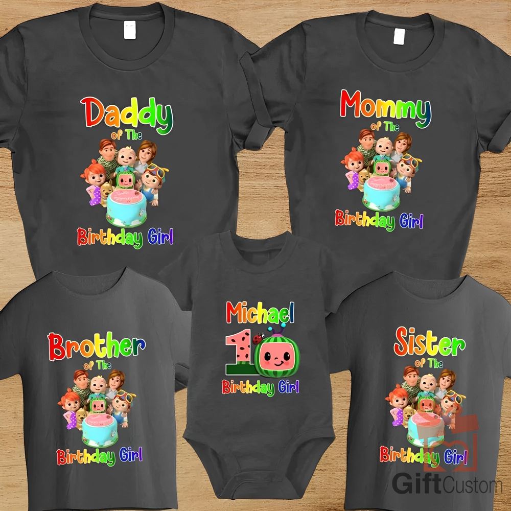 Coco-melon Birthday Cocomelon Party Family Matching Shirt Sister