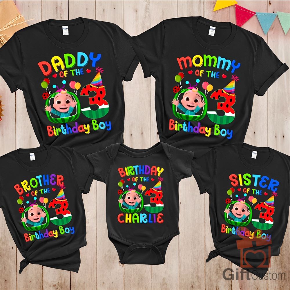 Cocomelon Birthday Shirts Personalized Cocomelon Family Shirts Cocomelon Mommy Party Family Matching Shirt