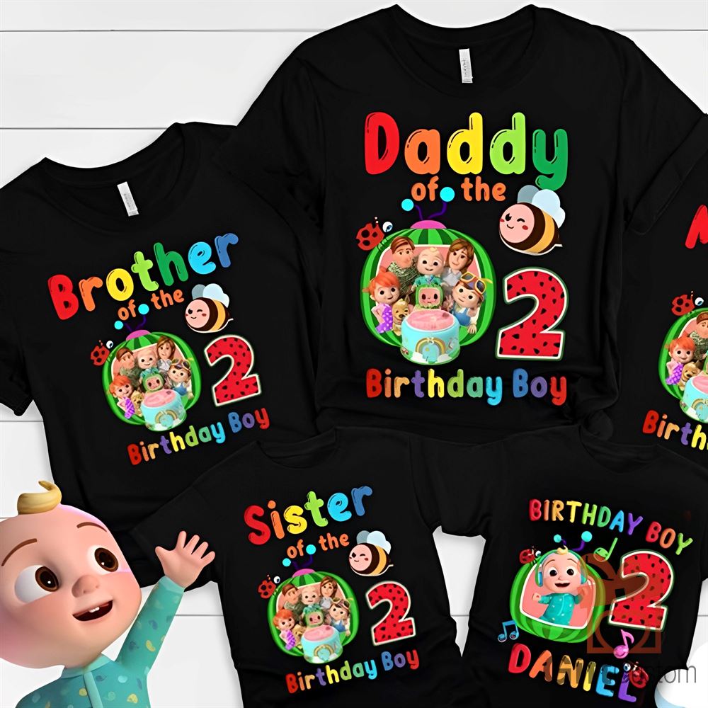 Cocomelon Birthday T-shirt Design - Digital Design For Iron On Transfer - Personalized Age Two