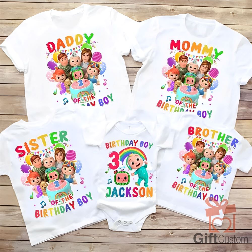 Cocomelon Brother Birthday Shirt Personalized Cocomelon Birthday Shirt Cocomelon Birthday Boy Shirt Family Matching Shirt Birthday Family Shirt