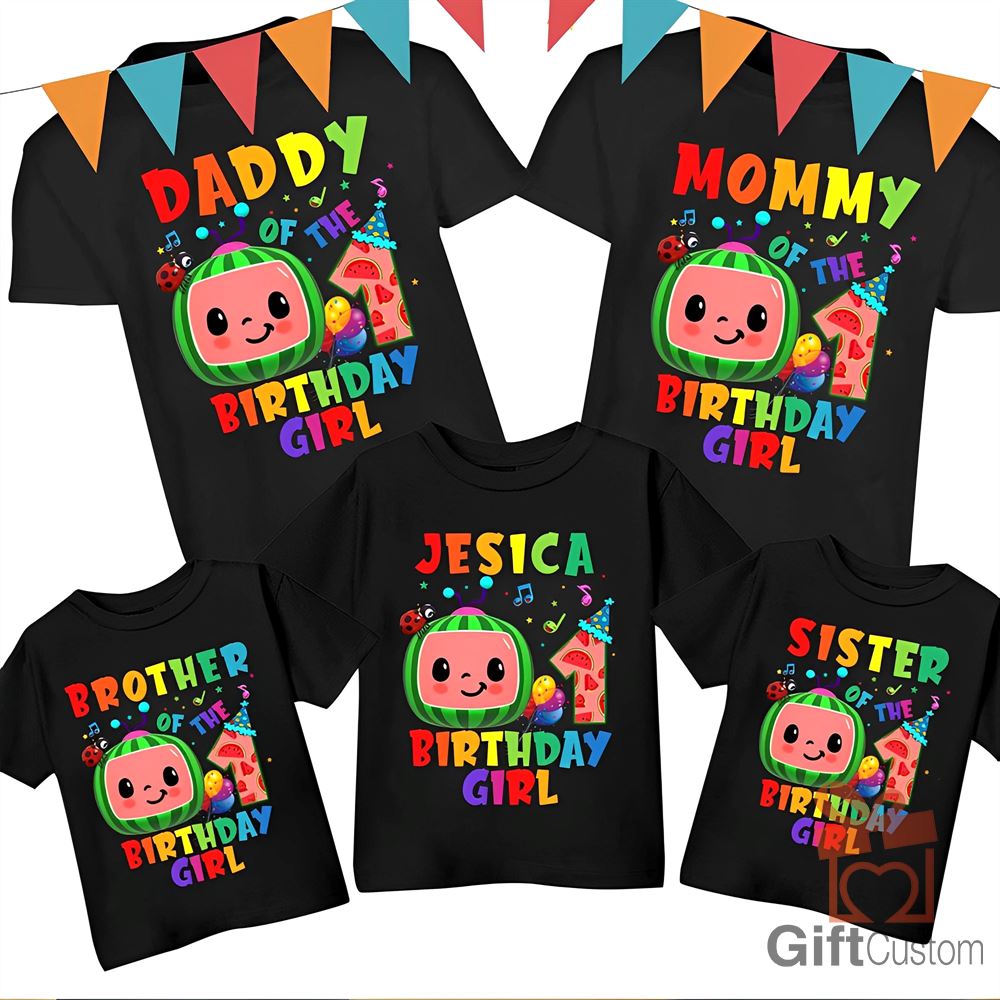 Personalize Cocomelon Birthday Shirt 1st Birthday Shirts Mommy Matching Shirt Cocomelon Baby Shirts