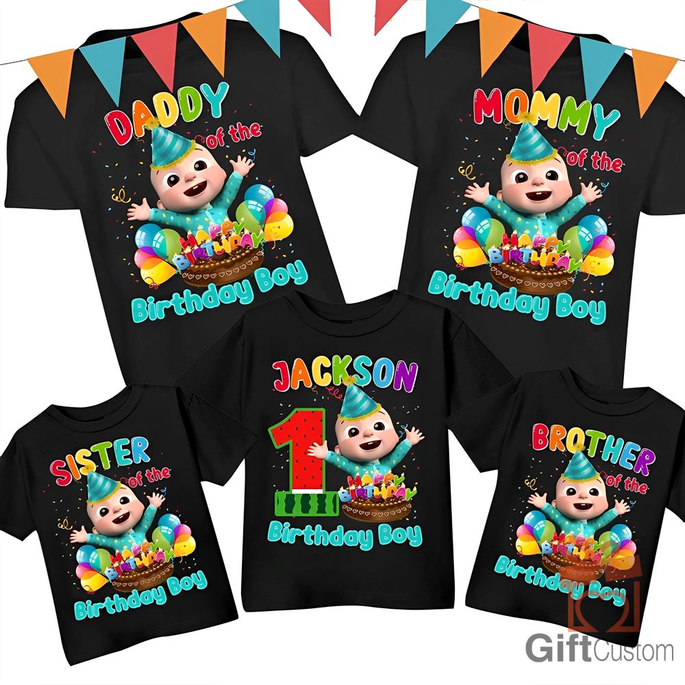 Personalized Cocomelon Birthday Shirt Cocomelon 3rd Birthday Boy Shirt Cocomelon Family Matching Shirtcocomelon Party Shirt