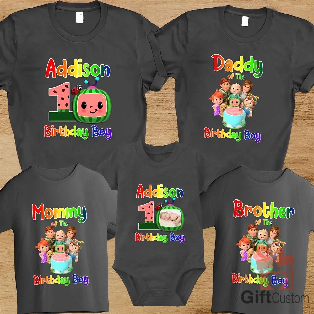 Personalized Cocomelon Birthday Shirt Custom Toddler Birthday Shirts Cocomelon Custom Shirt Abc Birthday