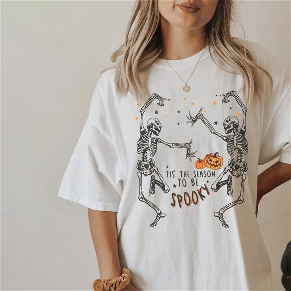 Comfort Colors Dancing Skeleton Pumpkin Halloween T-shirt