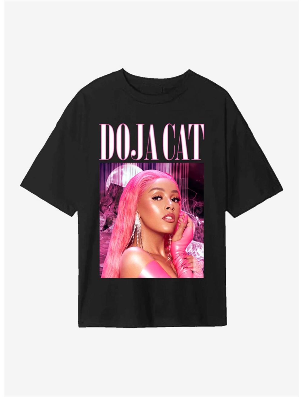 Doja Cat Hot Pink Portrait Boyfriend Fit Girls T-shirt