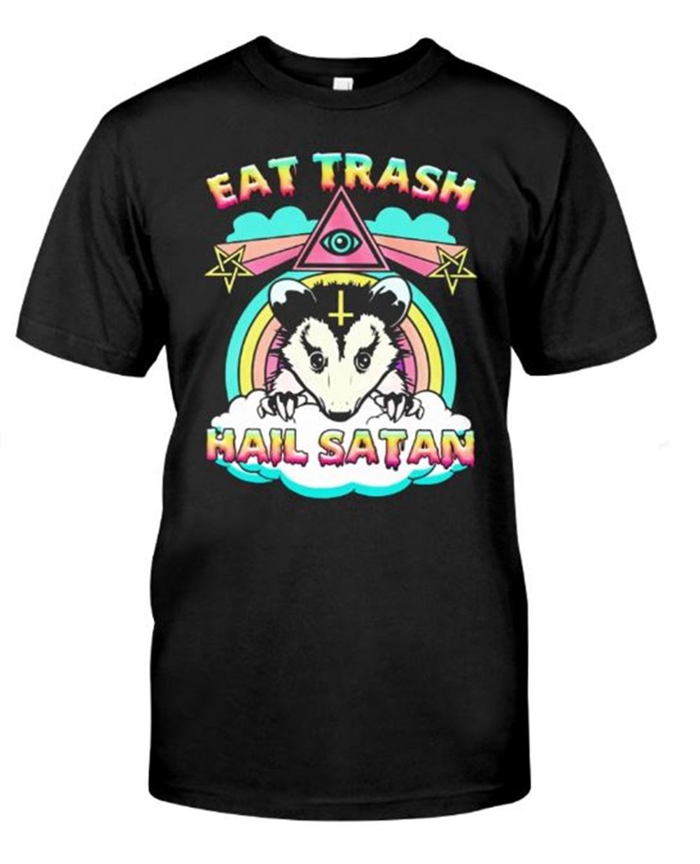 Eat Trash Hail Satan Raccoon Classic T-shirt