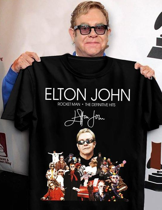 Elton John Rocket Man The Definitive Hits Elton John Shirt Bitch Is Back 2022 T-shirt Vintage Retro 90s Unisex