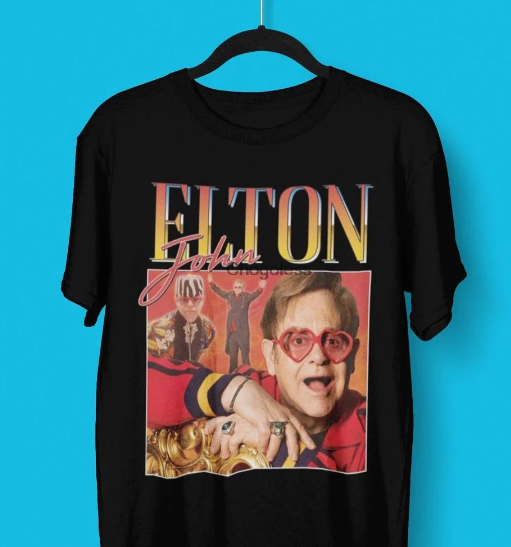 Elton John Shirt Elton John Tee Elton John Vintage 90s Adult Unisex Clothing