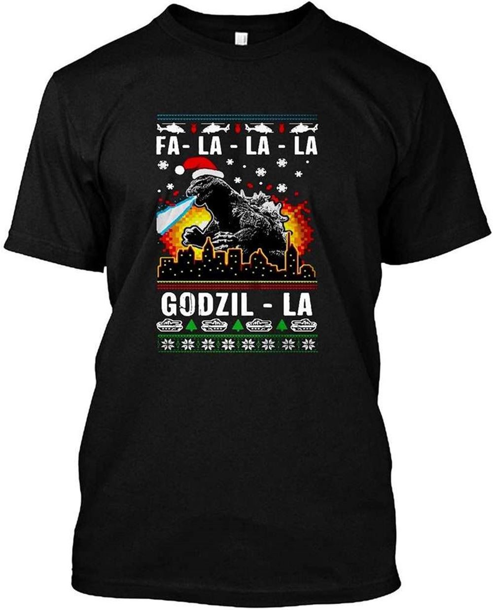 Fa-la-la-la Godzilla Ugly Christmas T-shirt