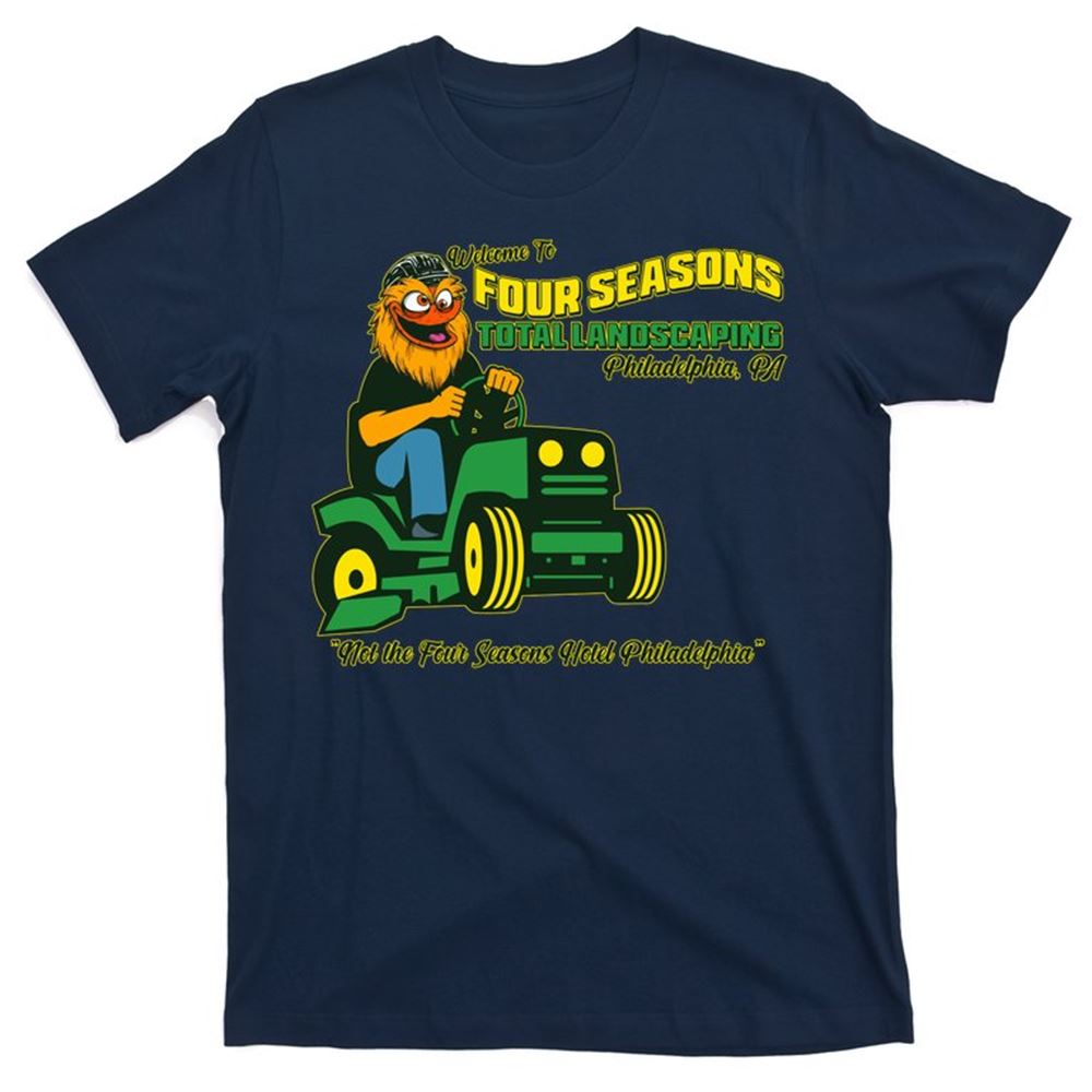 Four Seasons Total Landscaping Lawn Care Press Conference T-shirt