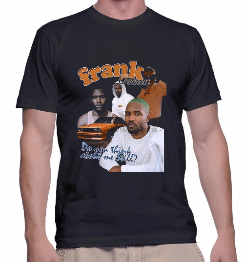 Frank Ocean Vintage T-shirt Black Short Mens Cotton Round Neck Printed Shirt