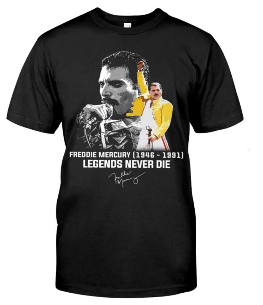 Freddie Mercury 1946-1991 Legend Never Die Classic Tee