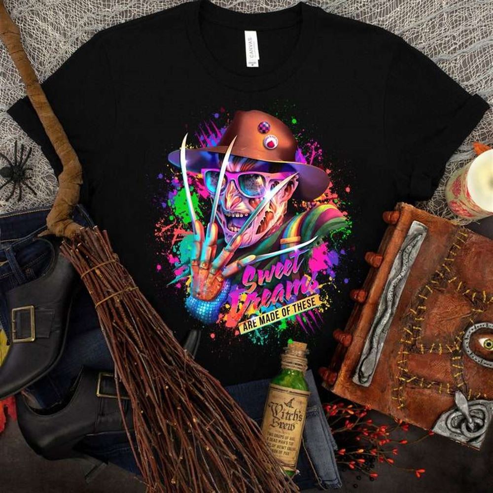 Freddy Krueger Rainbow Bright Horror Sweet Dreams T-shirt