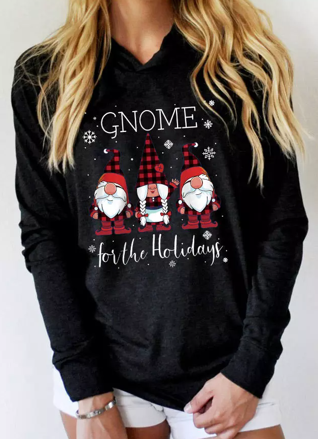 Gnome For The Holiday Hoodie - Black Shirt Christmas Style Classic T-shirt