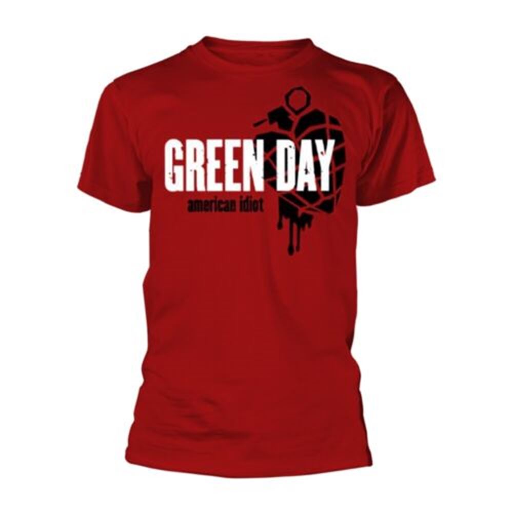 Green Day American Idiot Heart Red T Shirt Unisex Short Sleeve Classic Tee