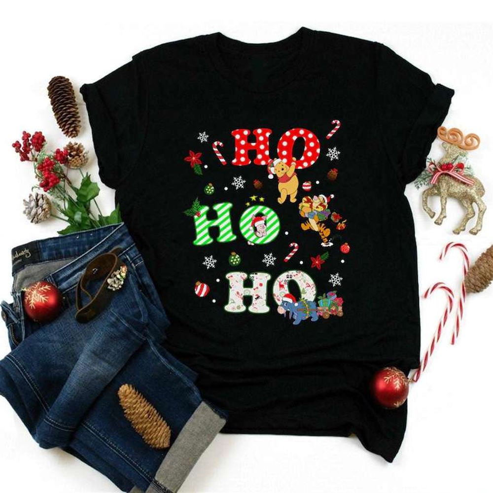 Ho Ho Ho Pooh And Friends Christmas T Shirt