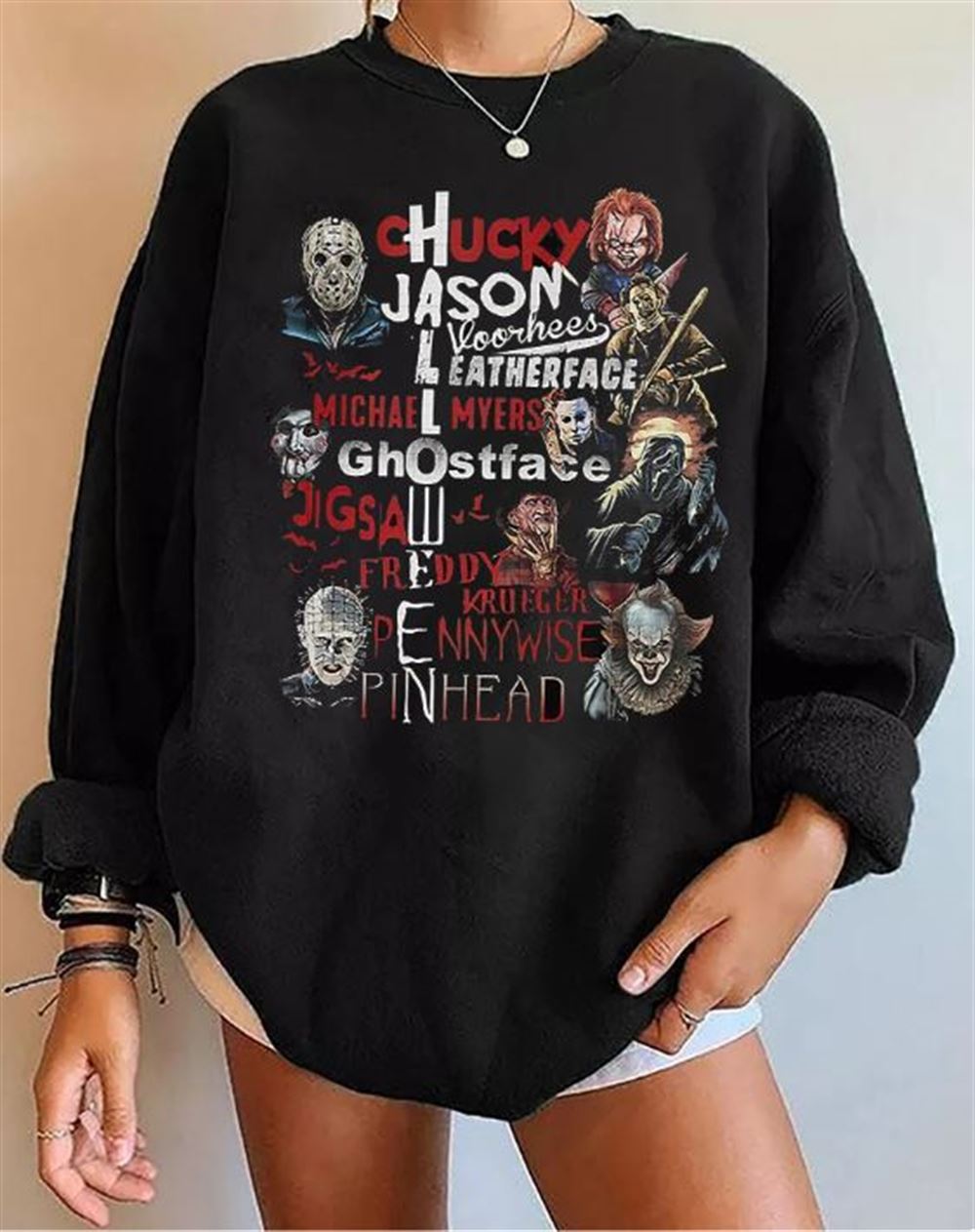 Horror Movie Character Sweatshirt Nightmare Halloween Sweatshirt Horror Movies Halloween Sweatshirt Halloween Sweatshirt