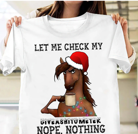 Horse Christmas Funny Light Classic T Shirt Christmas Classic T-shirt