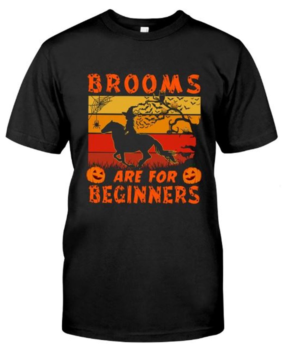 Horse Halloween - Brooms Are For Beginners Classic T-shirt