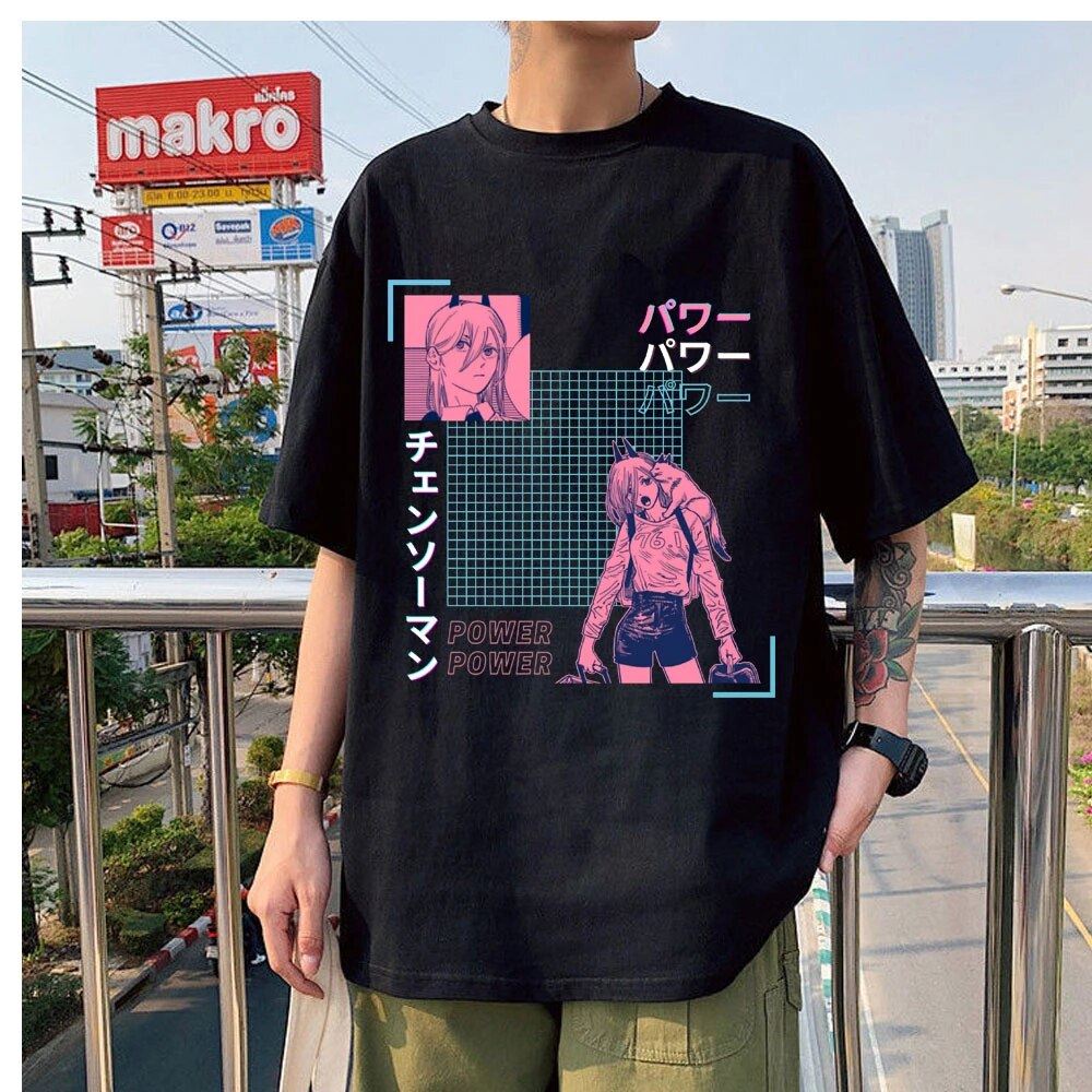 Hot Sale T-shirt Saw Mens Sweatshirts Harajuku Oversized Summer Japanese Anime Tee Shirts Korean Fashion Short Sleeve Clothes