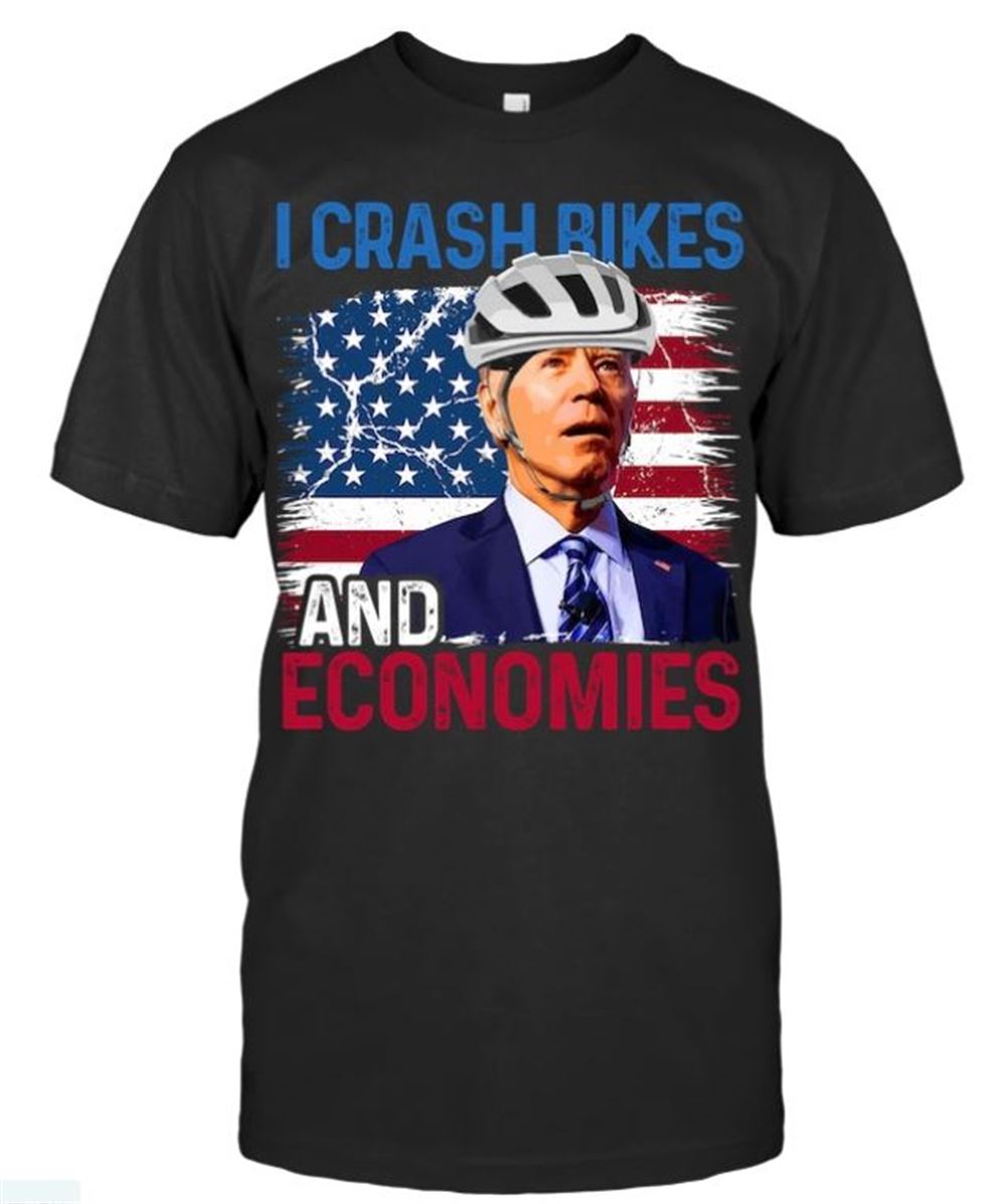 I Crash Bikes And Economics Unisex Short Sleeve Classic Tee