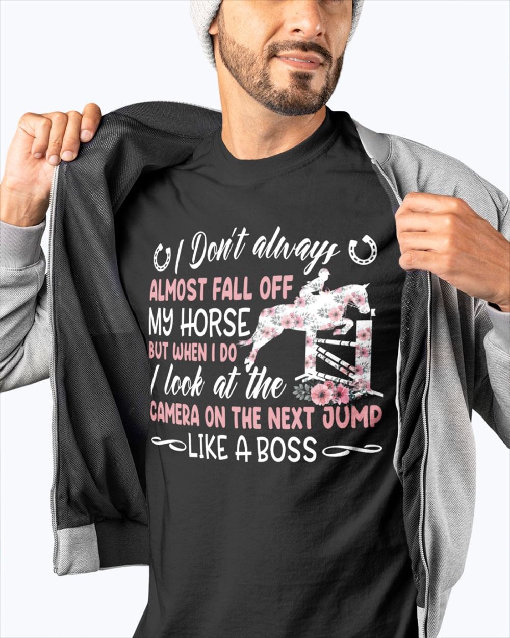 I Dont Always Almost Fall Off My Horse But When I Do I Look At The Camera On The Next Jump - Horse Jumping Classic T-shirt