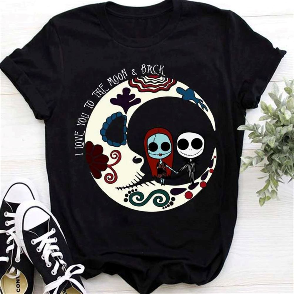 Jack Skellington And Sally Nightmare Before Christmas Halloween T-shirt