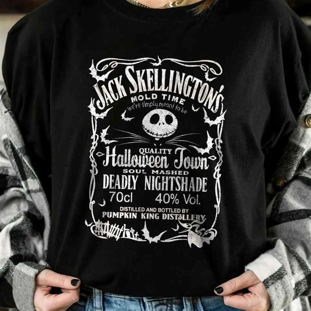 Jack Skellington Brewery Whiskey Halloween Unisex T-shirt Nightmare Before Christmas