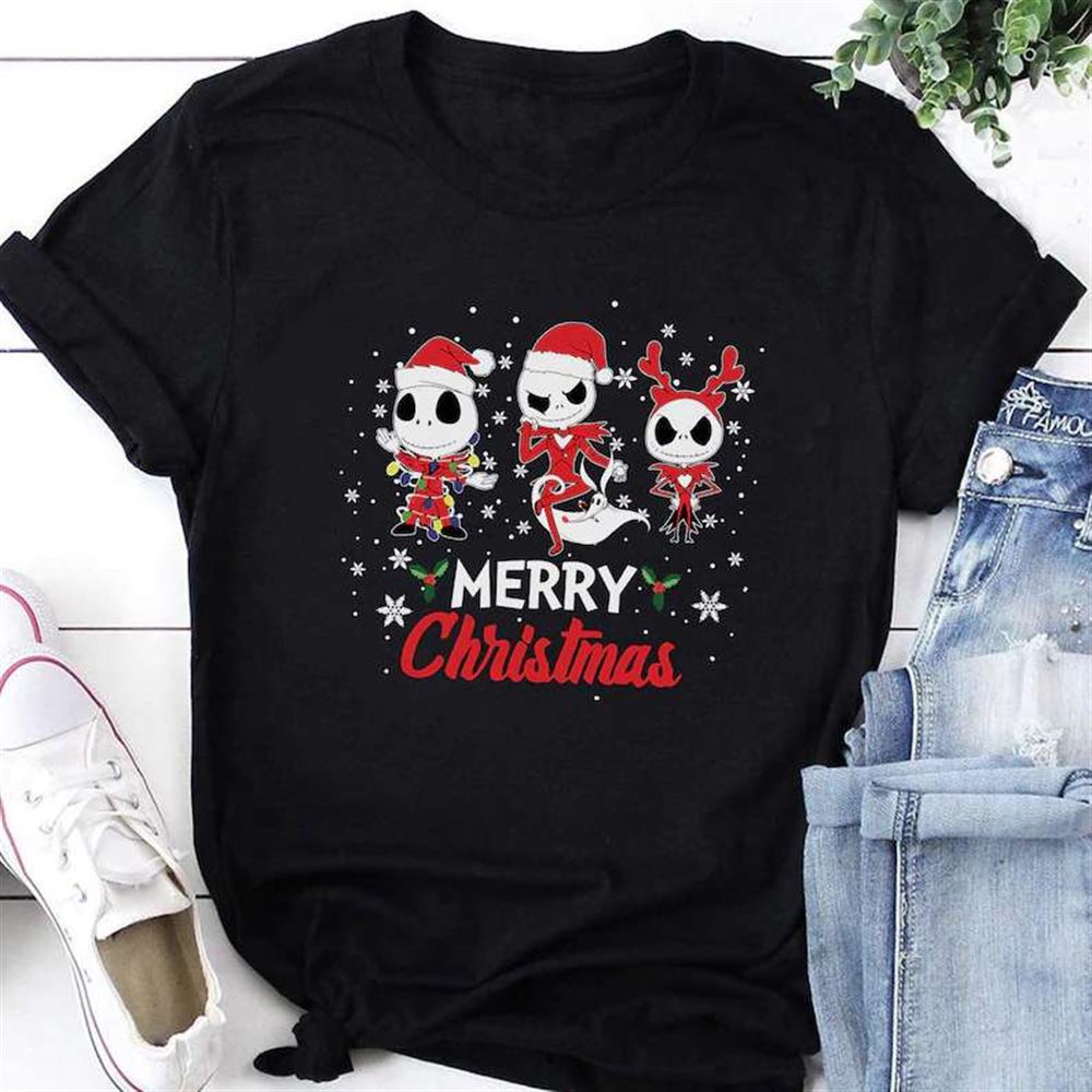 Jack Skellington Dancing Merry Christmas T Shirt The Nightmare