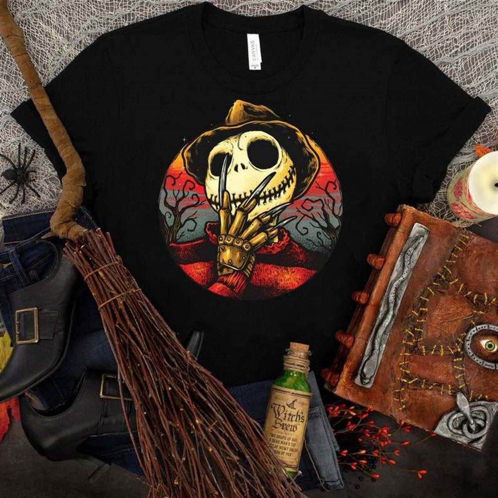 Jack Skellington Freddy Nightmare Halloween T-shirt