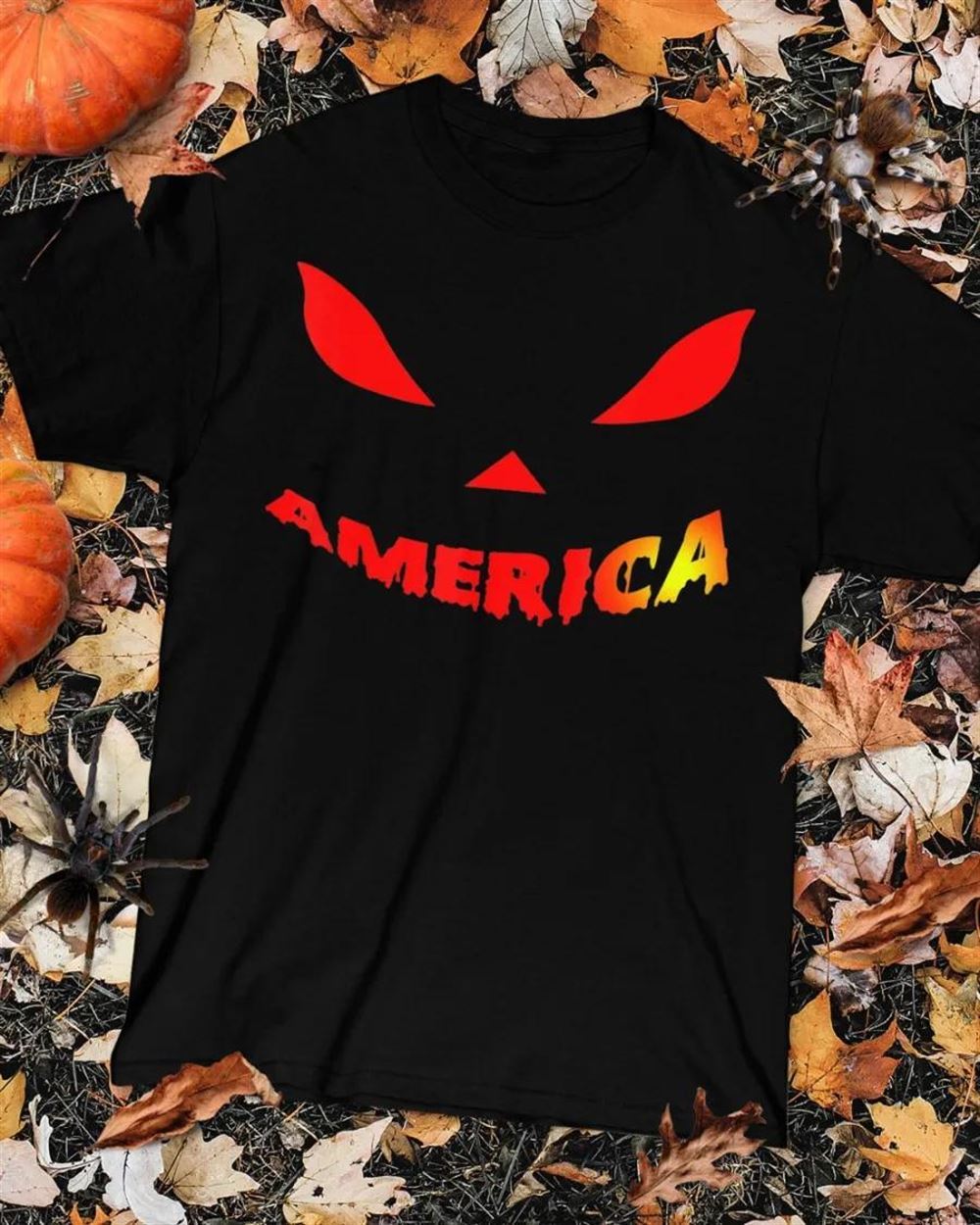 Jackolantern America Halloween Pumpkin T-shirt