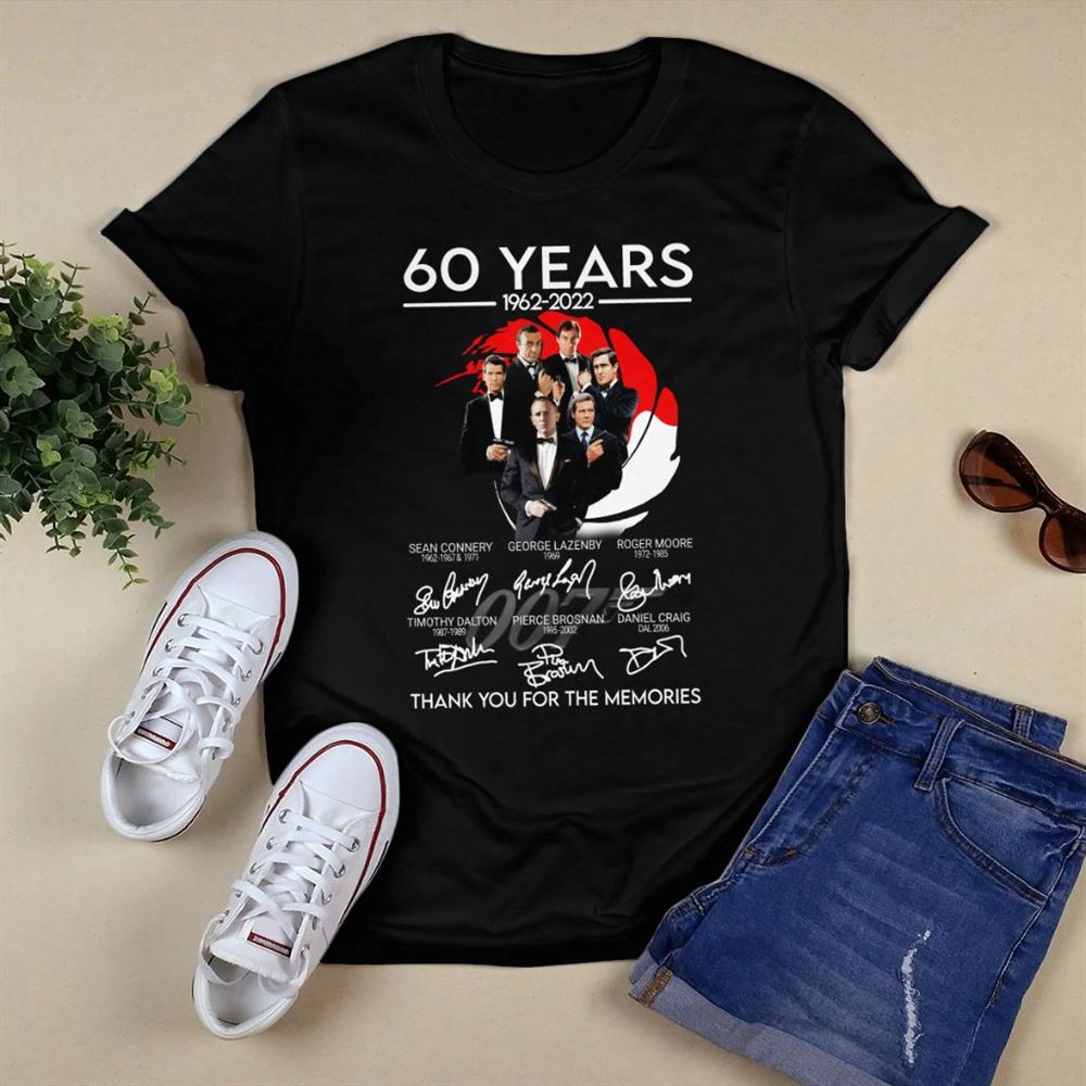 James Bond 007 60th Anniversary 1962-2022 Signature Shirt