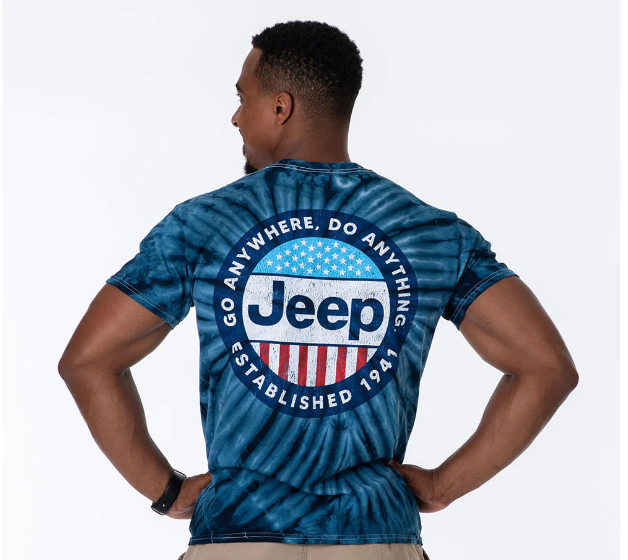 Jeep - Usa Flag Tie Dye T-shirt Unisex Short Sleeve Classic Tee