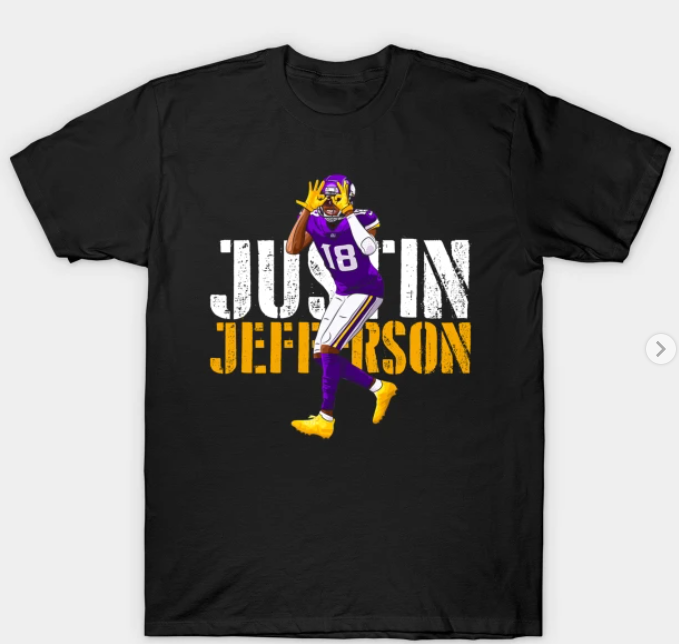 Justin Jefferson Design T-shirt Justin Jefferson Vintage Shirt Justin Jefferson Shirt Justin Jefferson Vintage Bootleg Shirt