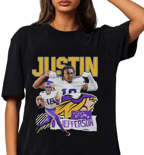 Justin Jefferson Vintage Shirt Justin Jefferson Shirt Justin Jefferson Vintage Bootleg Shirt