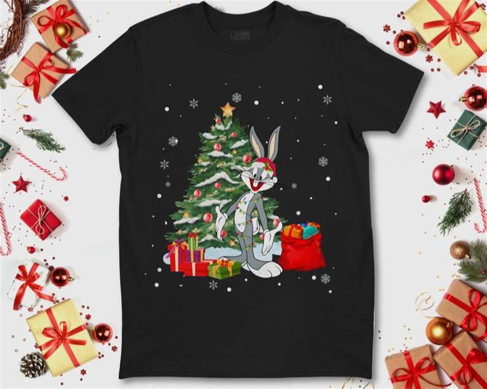 Looney Tunes Bugs Bunny Xmas Tree T Shirt