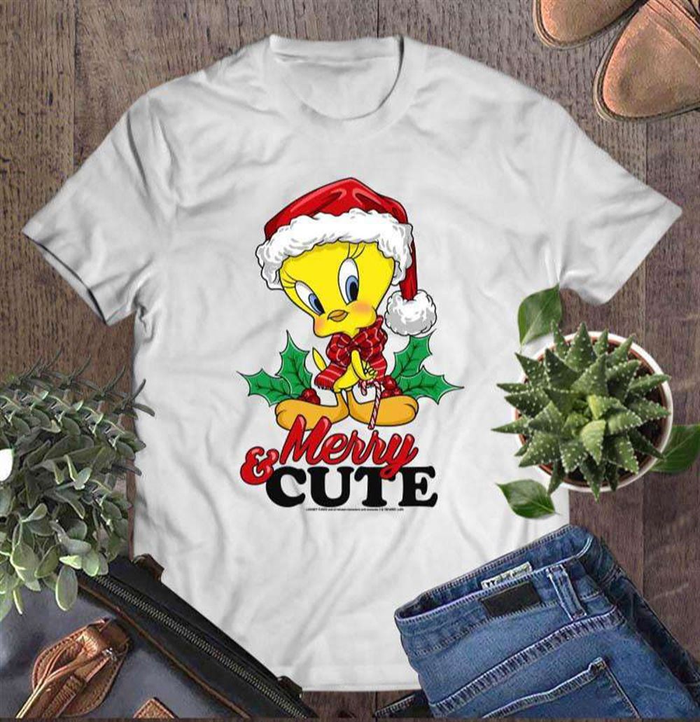 Looney Tunes Christmas Tweety Bird Merry And Cute T-shirt