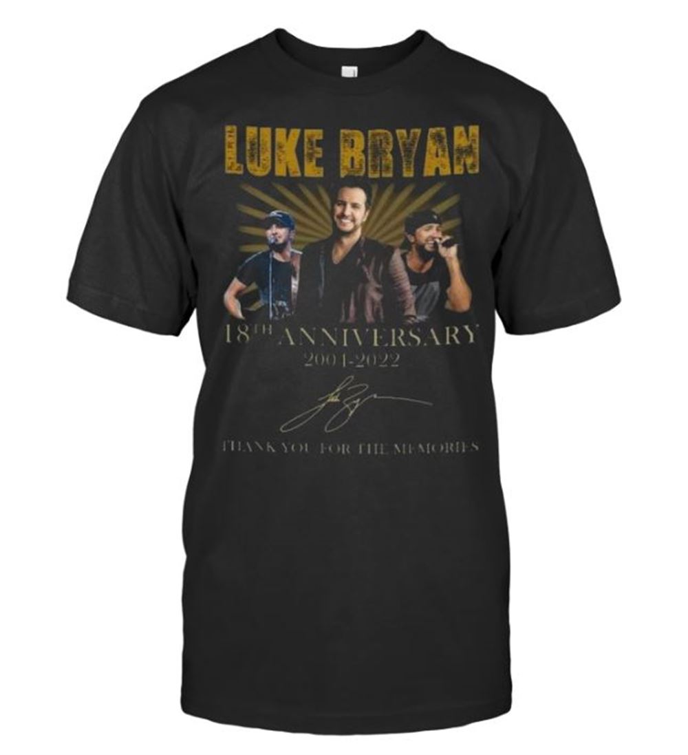 Luke Bryan 18th Anniversary 2004-2022 Thank You For The Memories Graphic Unisex T Shirt