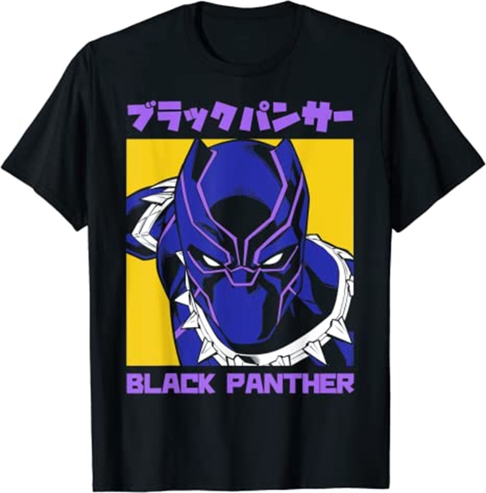 Marvel Black Panther Kanji Portrait T-shirt