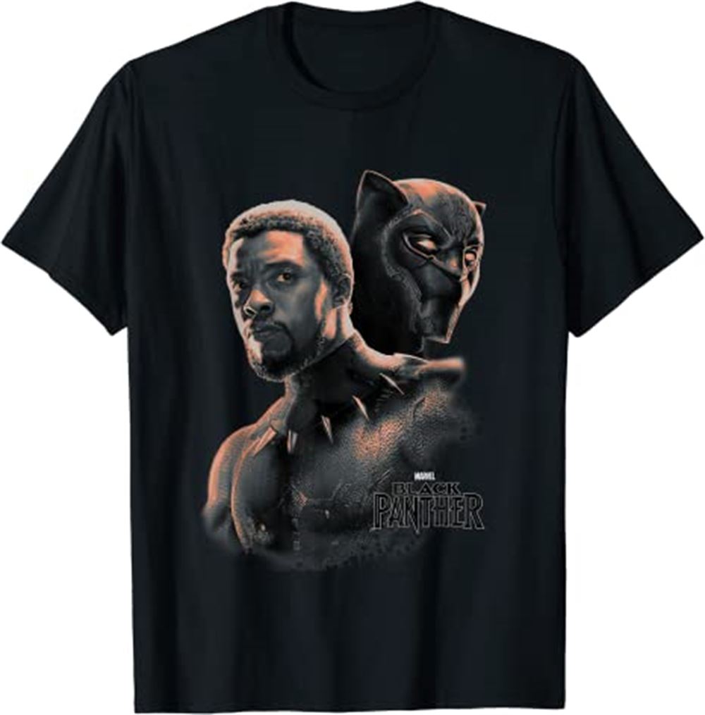 Marvel Black Panther Tchalla Unmasked Portrait T-shirt