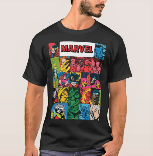 Marvel Comics Hero Collage T-shirt