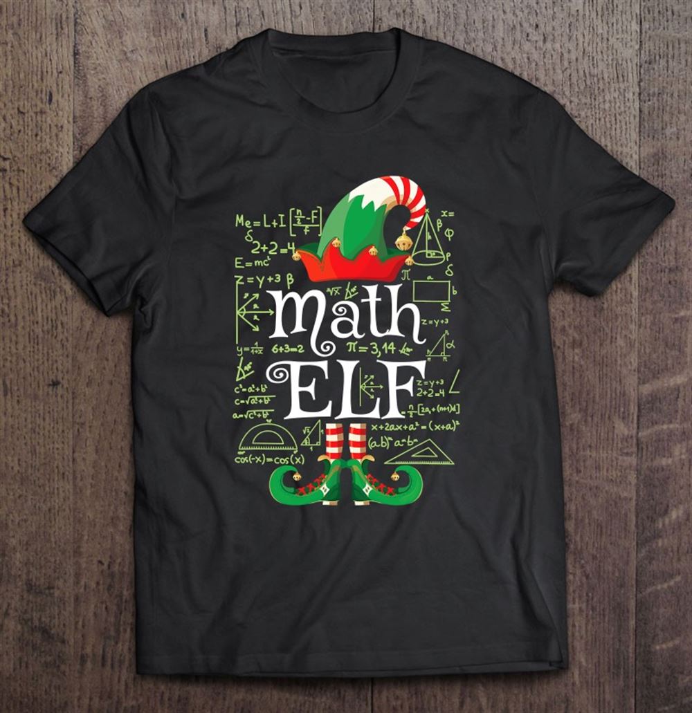 Math Elf Gift Funny Costume Matching Elf Christmas T-shirt