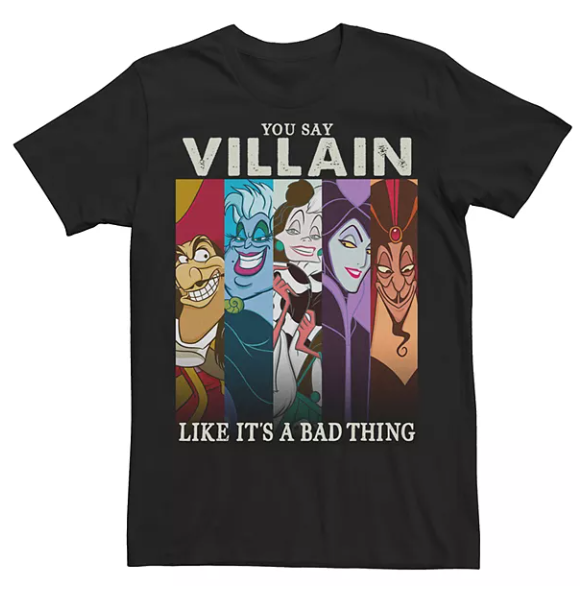 Mens Disney Villains Like Bad Tee Unisex Short Sleeve Classic Tee