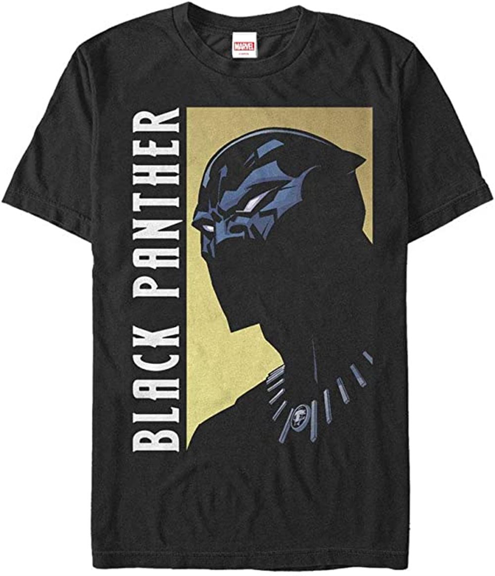 Mens Marvel Black Panther Fierce Expression T-shirt Black Medium