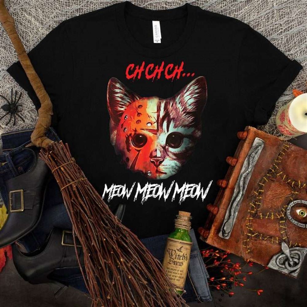 Meow Jason Cat Halloween T-shirt