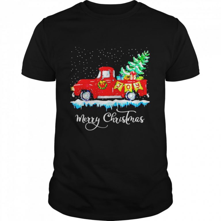 Merry Christmas Red Truck Old Fashioned Christmas Shirt