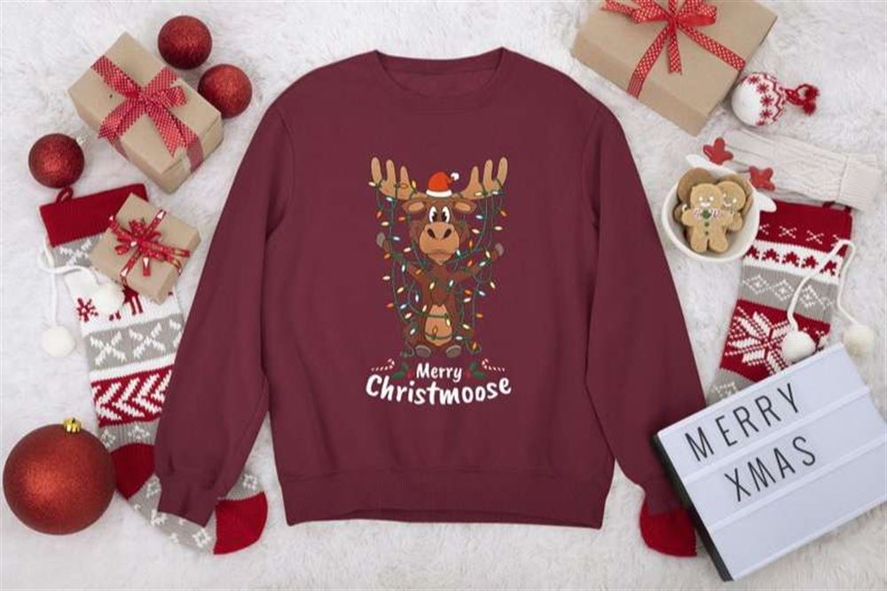 Merry Christmoose Christmas Moose Gifts Unisex T-shirt