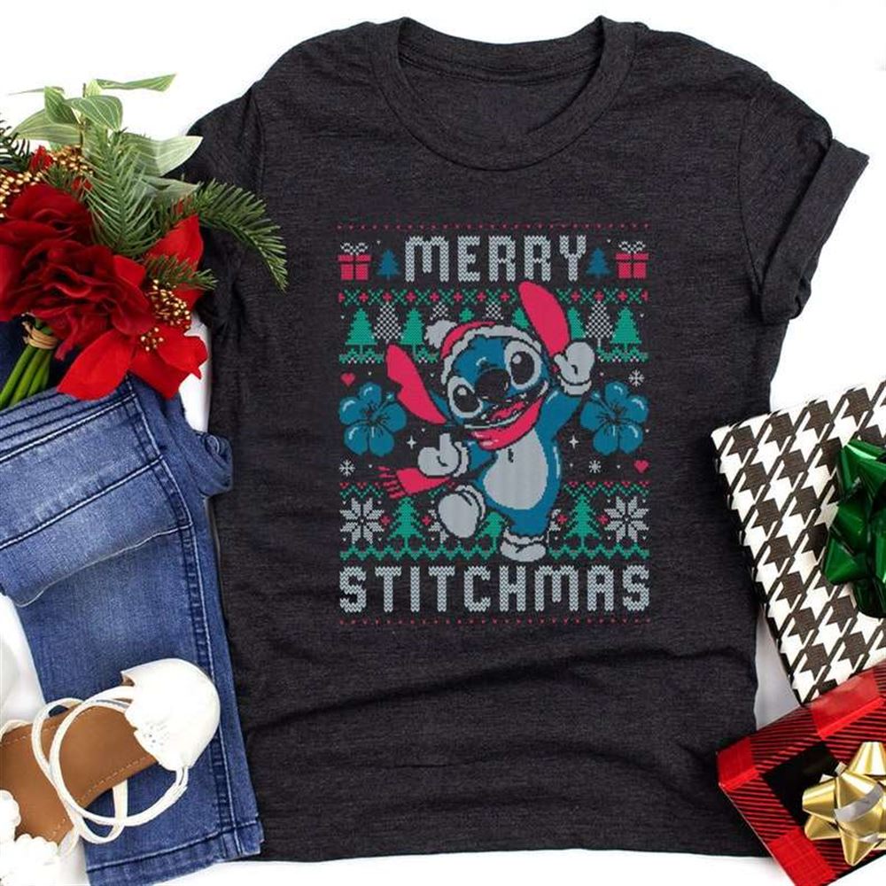 Merry Stitchmas Funny Cute Christmas Shirt